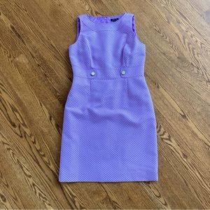 Tahari Arthur S. Levine Lavender and White Spring Dress
